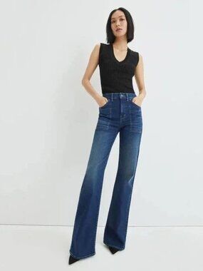 Veronica Beard Crosbie Wide Patch Pocket Jeans In Astro
